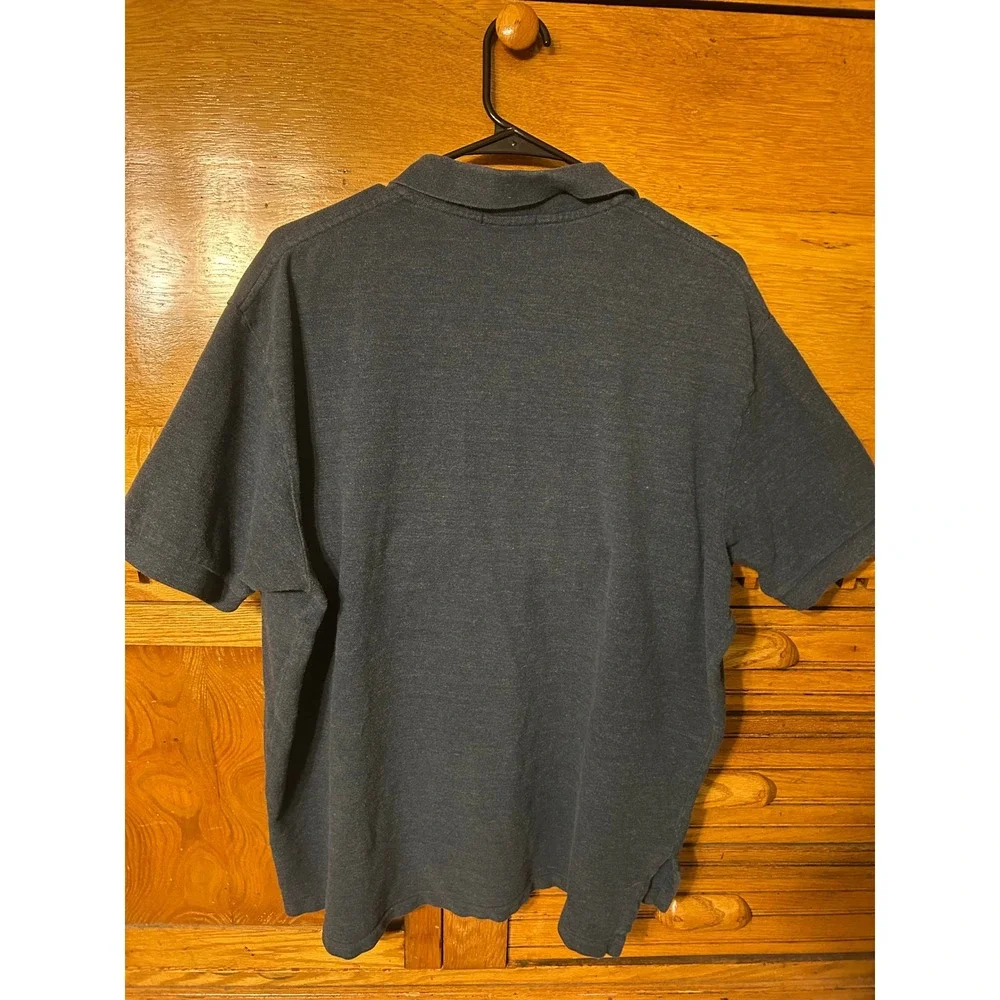 Polo Ralph Lauren Mens XL Gray Blue Heather Short Sleeve Pique Polo Shirt Preppy